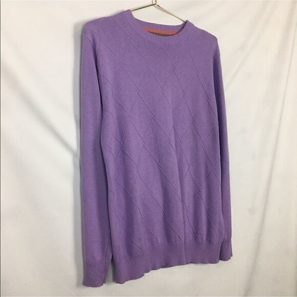 Oscar De La Renta Purple Knit Sweater - Picture 2 of 5
